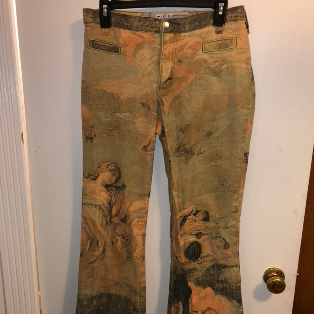 Cherub Printed Wide Bottom Jeans Size 4